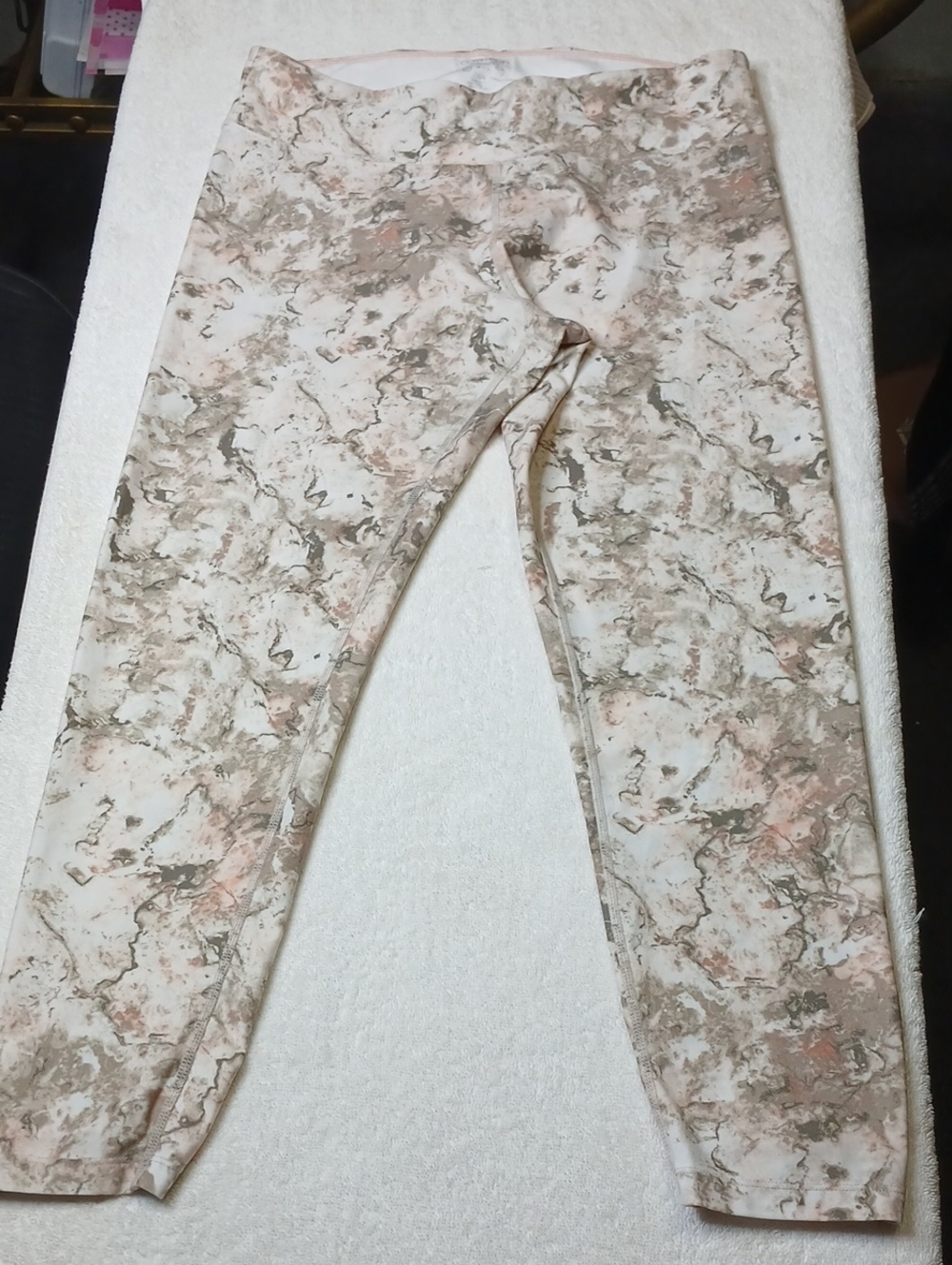 Calvin Klein Pink Marble Print Jeggings